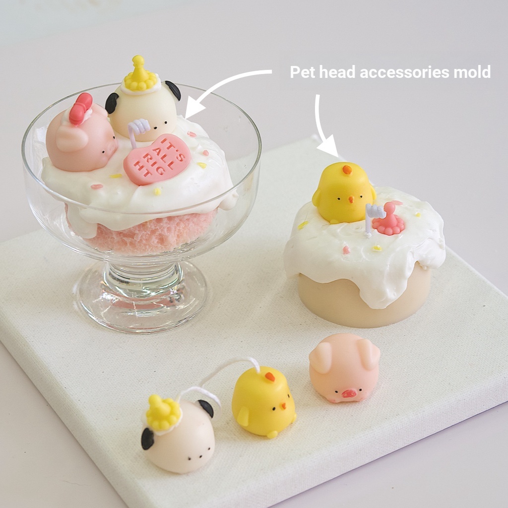 Animal Accessories Silicone Mold diy Scented Candle Mold Handmade Pig