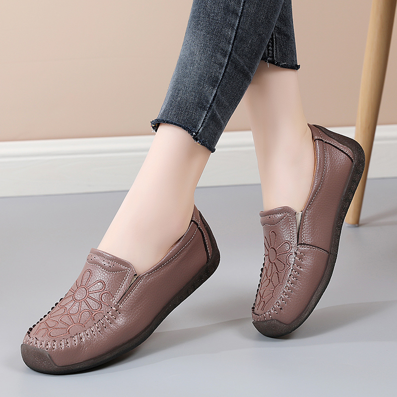 Genuine Genuine Leather Loafers Spring Summer New Style Women's Leather