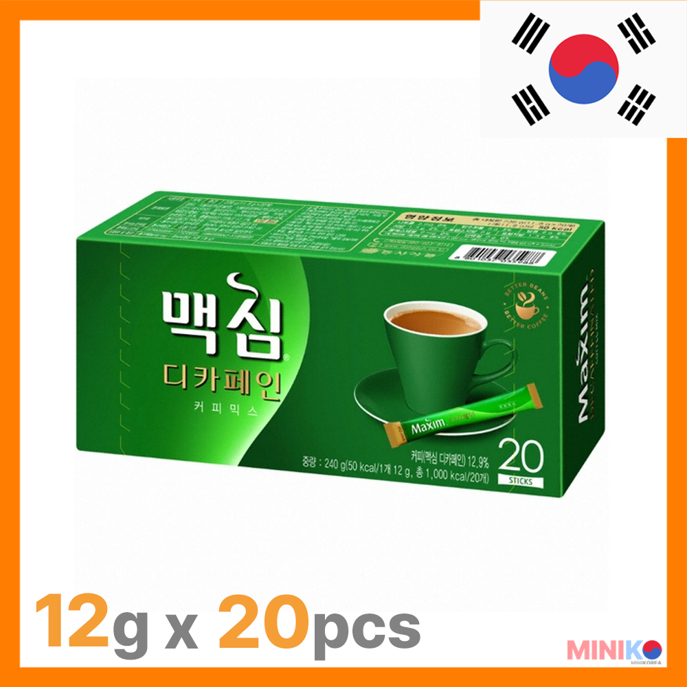 Maxim Decaffeinated Coffee Mix (Korea Instant Coffee 3in1) 20pcs / 50pcs / 100pcs Shopee
