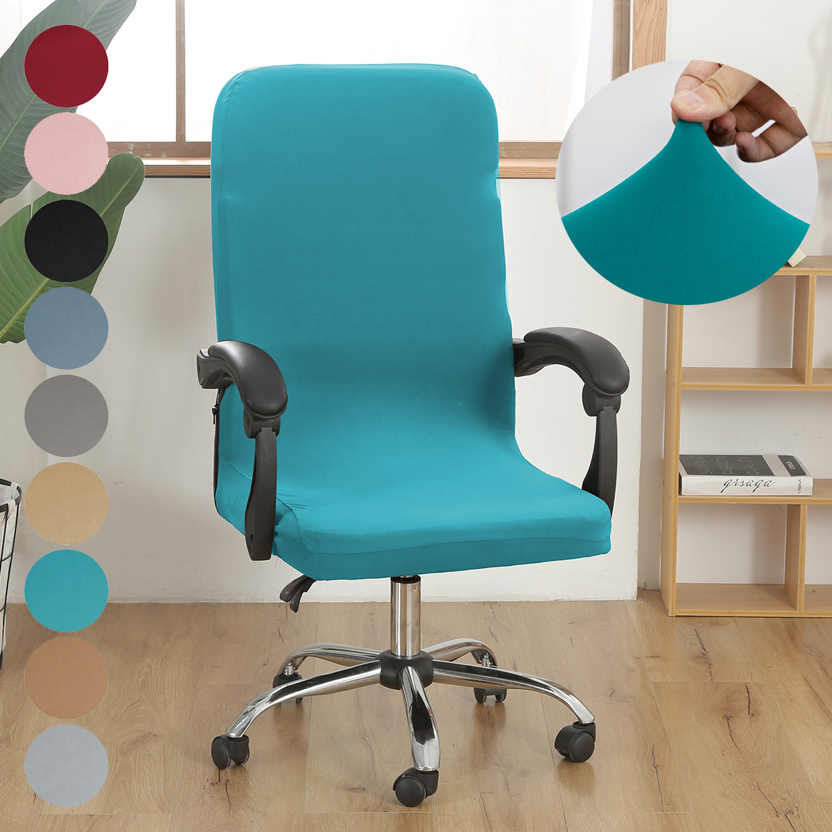 1 Piece Pack Milk Silk Solid Color Office Chair Cover Elastic Office Chair Cover Shopee