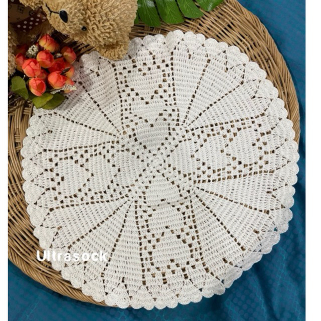 112knitted Cloth For Coaster/Kain Tebal/ Doily/Cocht Knit/Cafe/Home