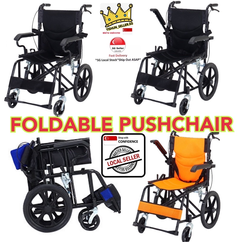 Portable lightweight pushchair Wheelchair model +/11kg Foldable