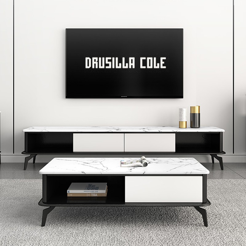Premium Minimalist Marble Top TV Console + Coffee Table Set Shopee
