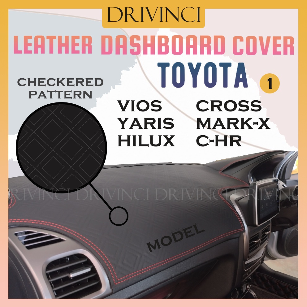Toyota Vios Yaris MarkX Corolla Cross Hilux Revo Vigo CHR Leather Dashboard Cover Dashmat