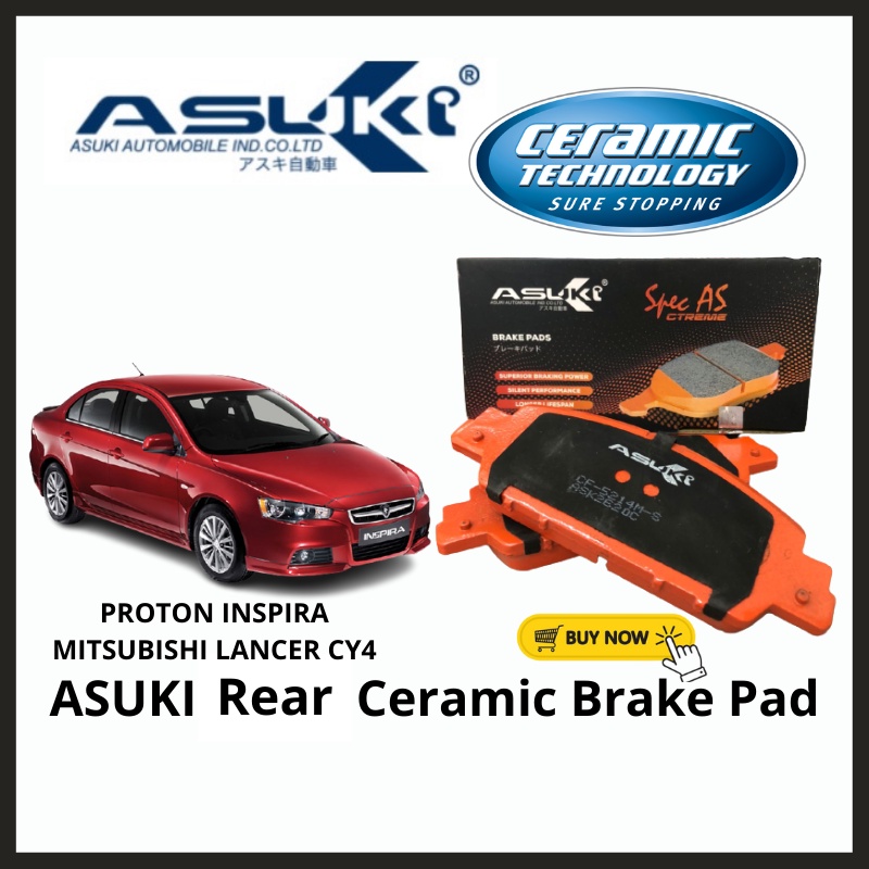 ASUKI Rear Ceramic Brake Pad Proton Inspira Mitsubishi Lancer GT CY4A