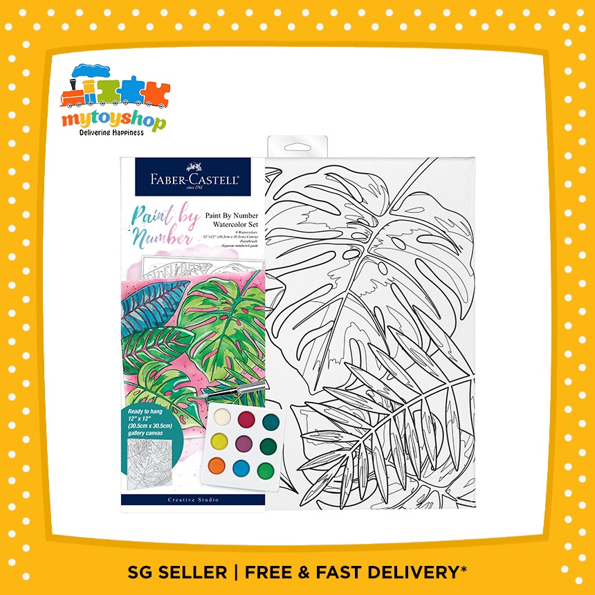 Faber Castell Watercolor Paint by Number Tropical Design Shopee Singapore