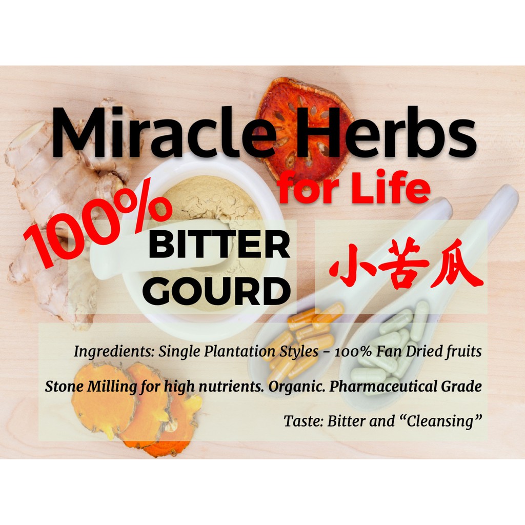 Miracle Herbs for Life 12 Bitter Gourd Powder Shopee Singapore