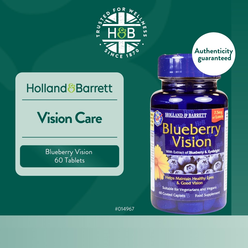 Holland & Barrett Blueberry Vision 60 Capsules Shopee Singapore