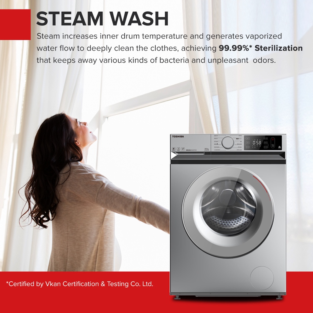 [Bulky] Toshiba TWBL95A4S T11 Dark Silver Front Load Washing Machine