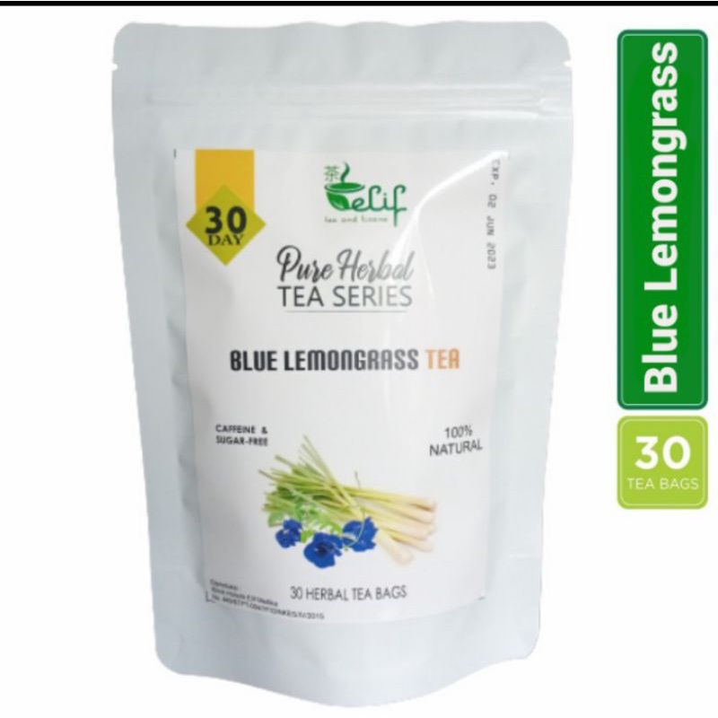 Blue Lemongrass Tea Egg Flower Tea Plus Lemongrass (30 Tea Bag