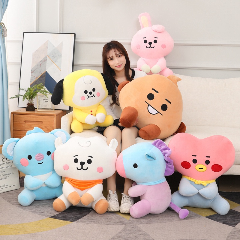 Big Size Cute BT21 Plush Toy TATA Cooky Chimmy RJ BTS Bangtan Boys Hug