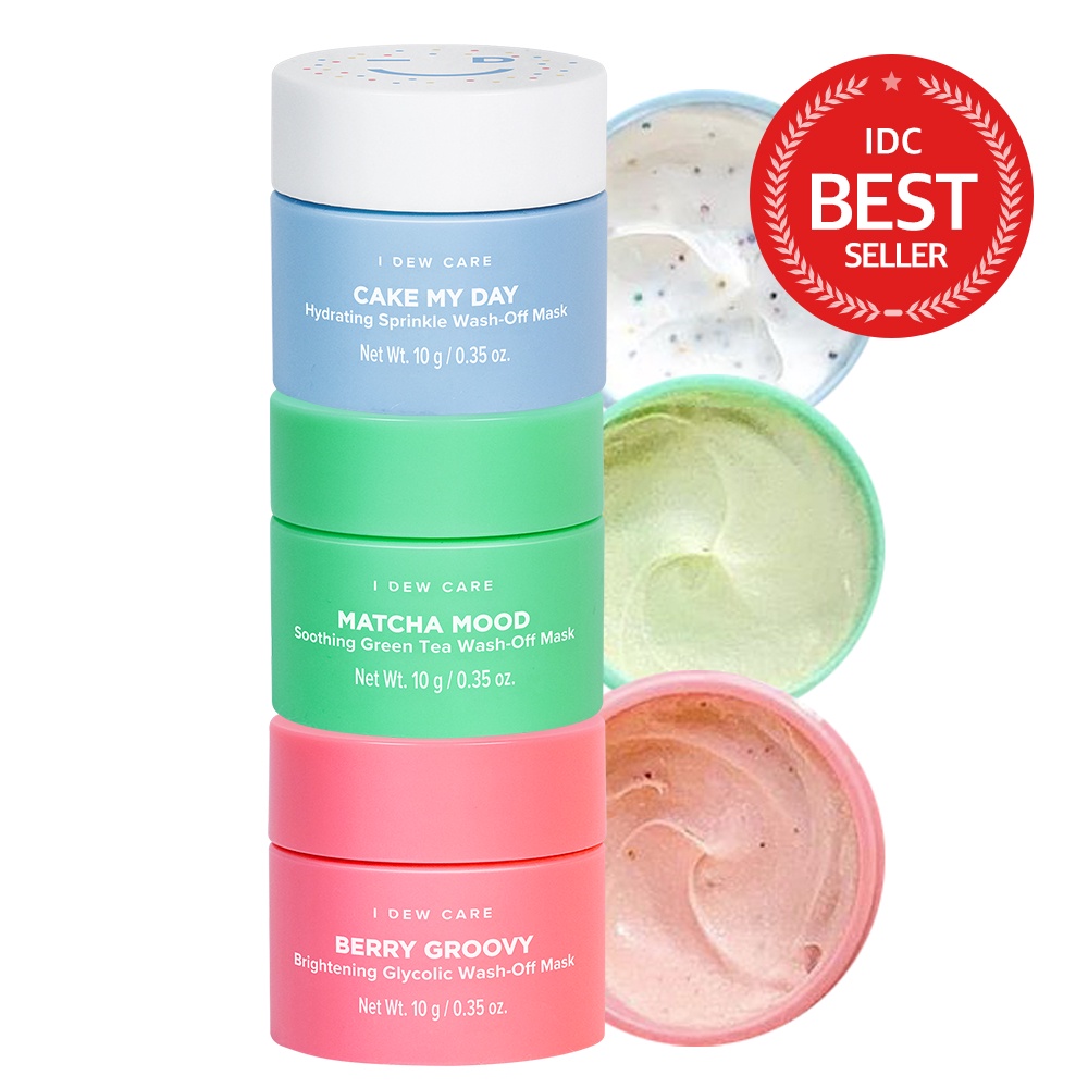 [I DEW CARE Official] Mini Scoops Wash Off Face Mask Skin Care Trio