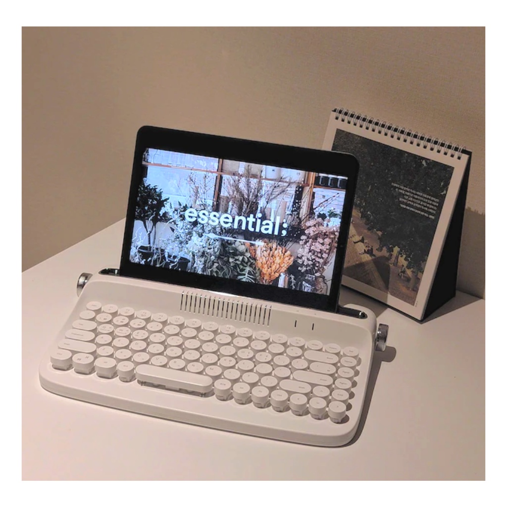 [actto] Retro Bluetooth wireless Keyboard Multi-Device | Shopee Singapore