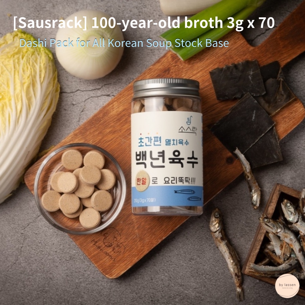 🌺KOREA🌺 [Sausrack] 100yearold broth 3g x 70 / Dashi Pack for All Korean Soup Stock Base