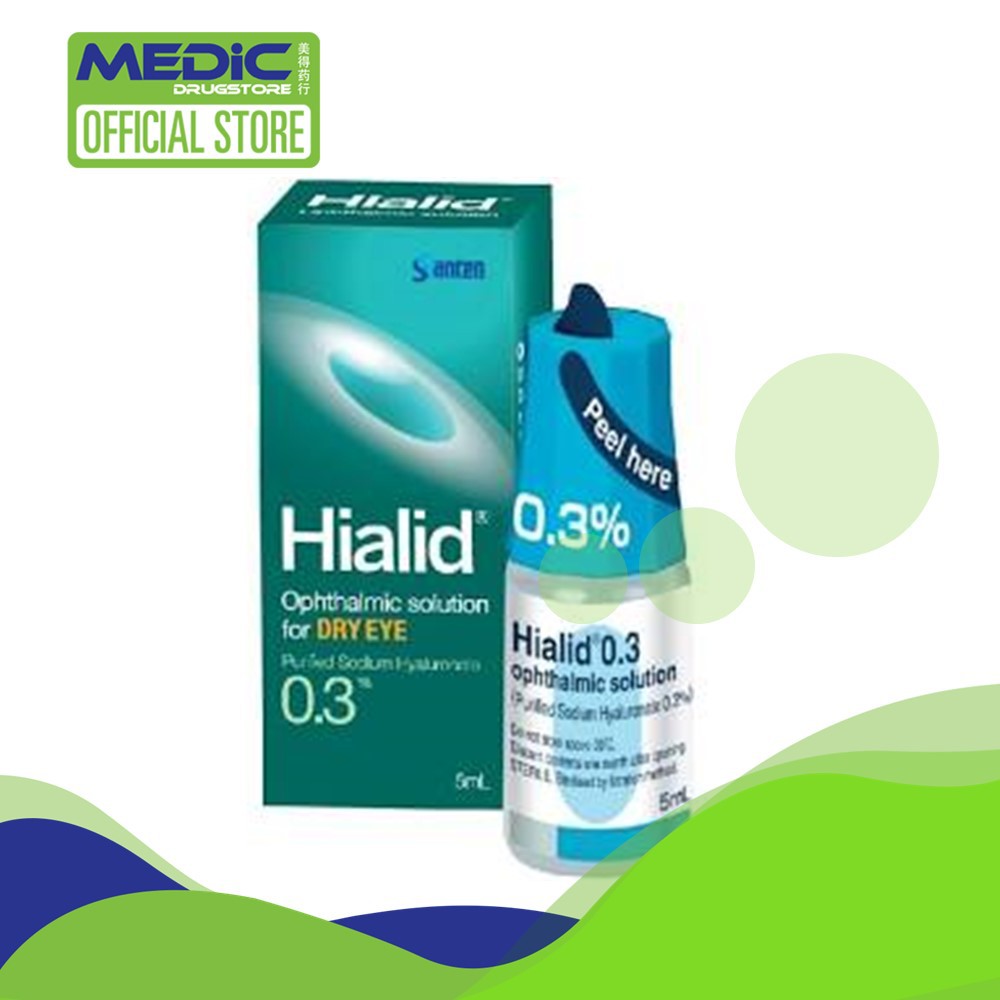 [Bundle of 2] Santen Hialid 0.3 Ophthalmic Solution Eye Drop 5ml By