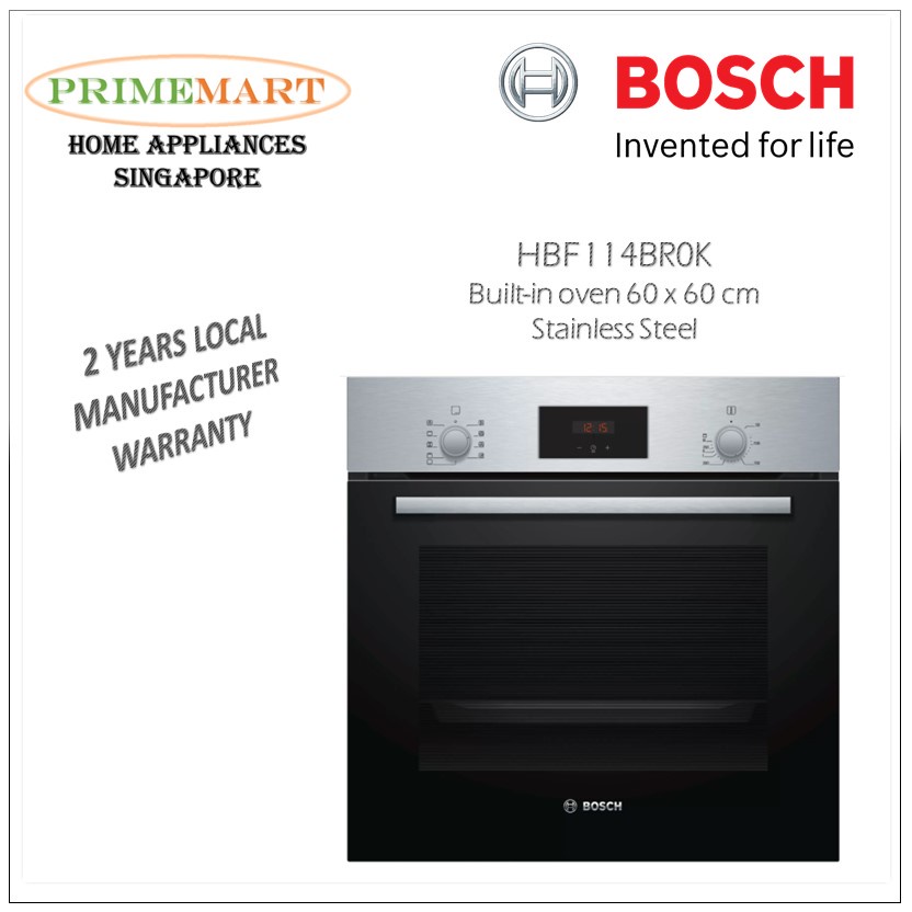 BOSCH BuiltIn Oven HBF114BR0K 66L 2 YEARS MANUFACTURER WARRANTY