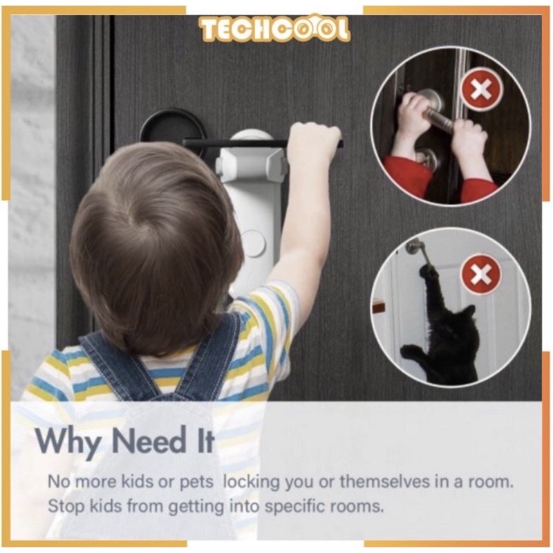 Door Lever Lock Baby Proofing Door handle Lock Child proofing Door Knob