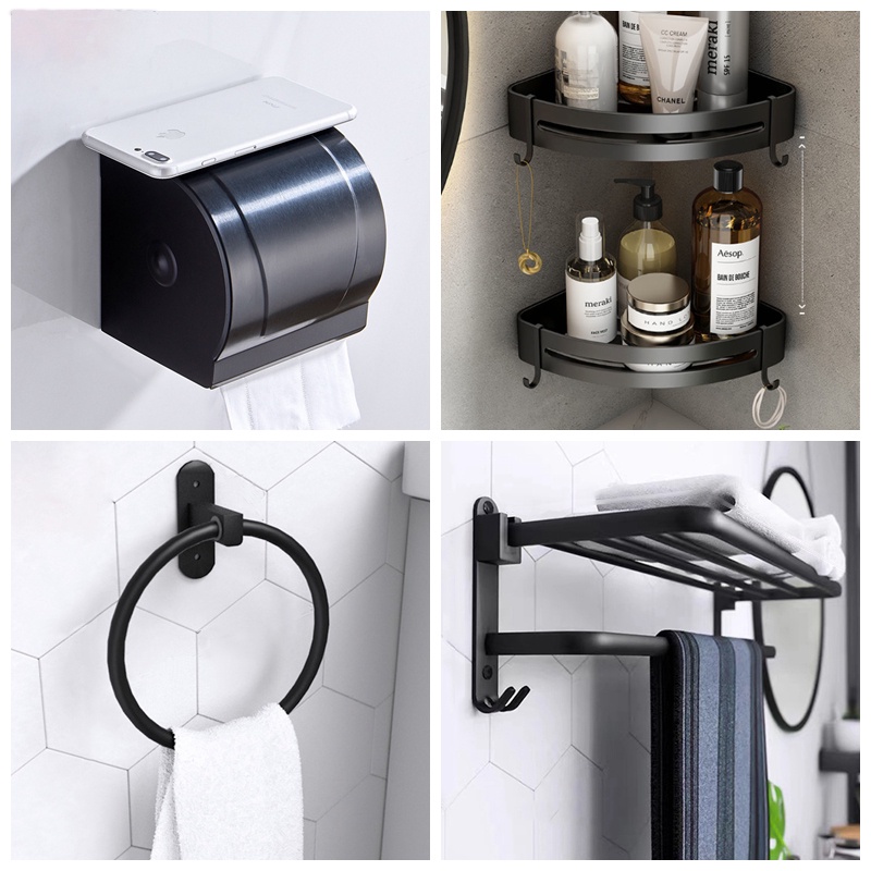 IKEE Bathroom Essentials Black Bathroom Accessories Bathroom Organizer