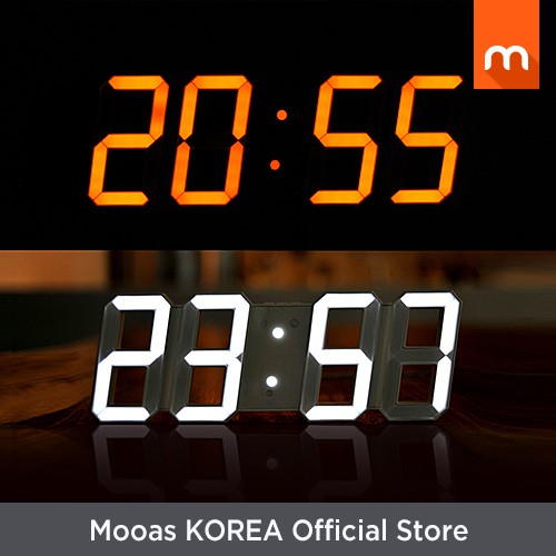 mooas Auto Dual Color BIG LED Clock / LED clock / Wall clock / Alarm