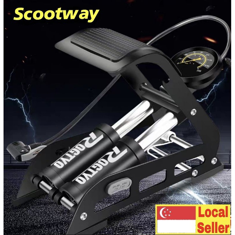 ROGTYO Double Cylinder Foot Pump Shopee Singapore