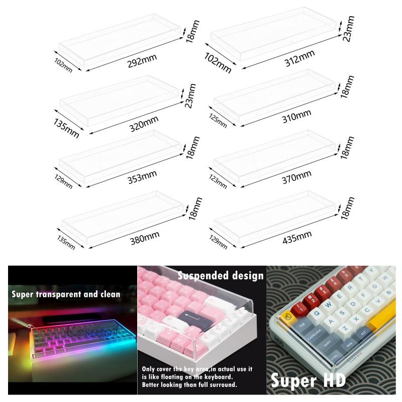 [kesoto1] Clear Acrylic Keyboard Cover for Logitech Laptop Desktop