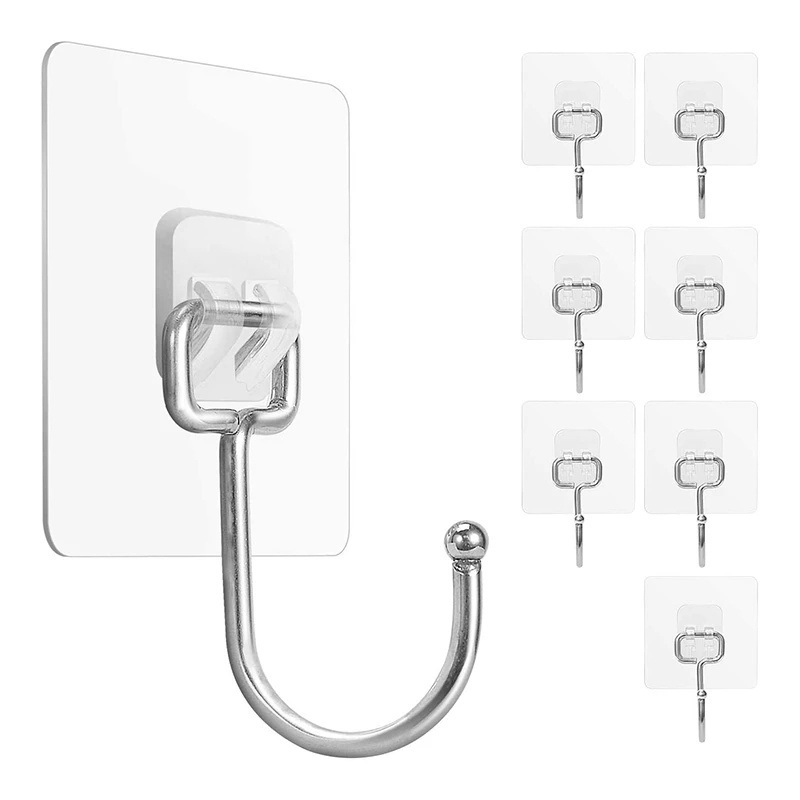 Strongger Large Hooks Adhesive Wall Hooks Upgraded Stainless Steel Hook Nailfree Waterproof