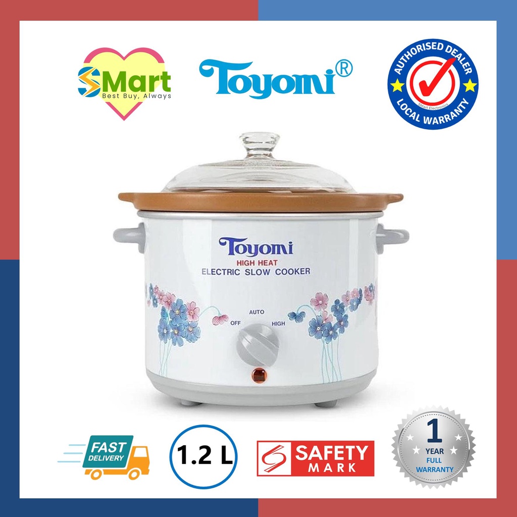 Toyomi 1.2L High Heat Electric Slow Cooker [HH 1500A] Shopee Singapore