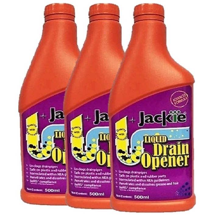 JACKIE LIQUID DRAIN OPENER 500ML (3PCS) Shopee Singapore