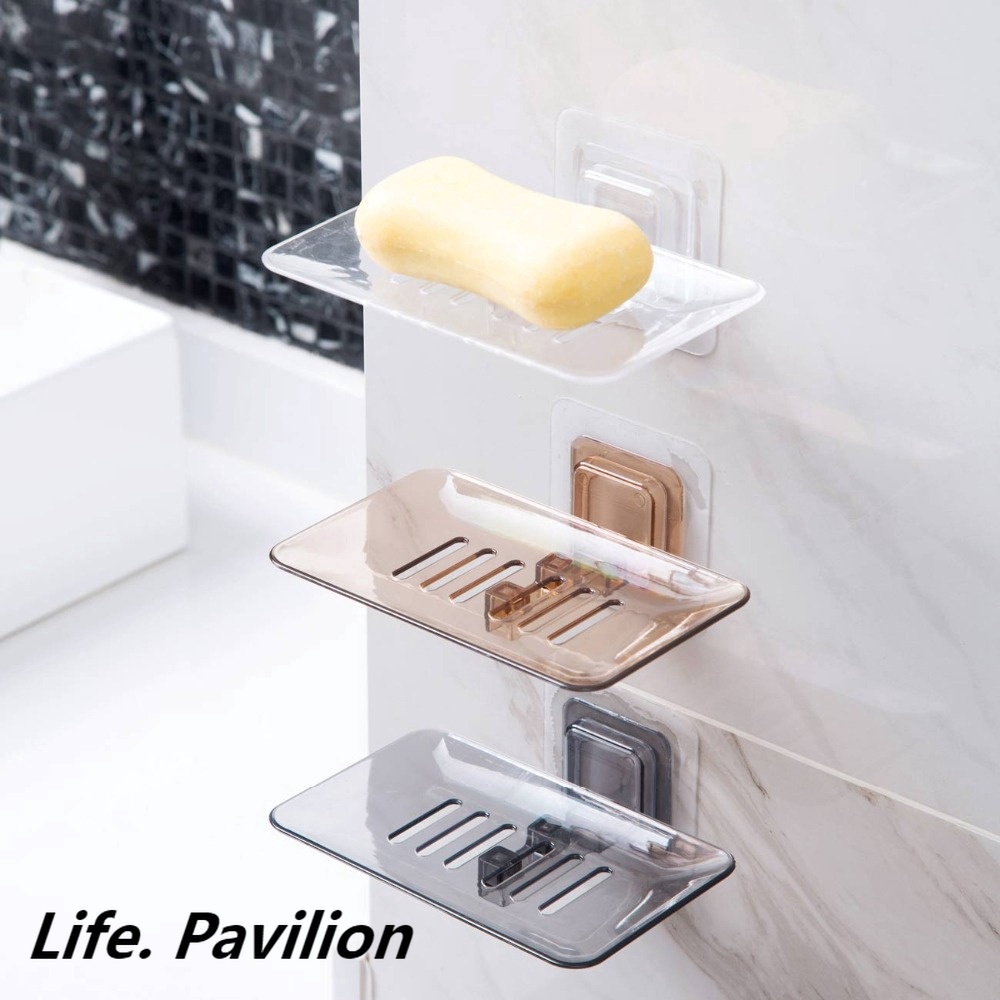 Life. Pavilion Bathroom Shower Soap Dishes Drain, Sponge Holder, Wall