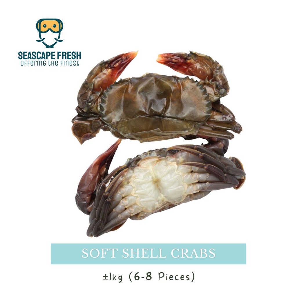 【Seafood】Soft Shell Crab (Size L) 1kg, Frozen (软壳蟹 ) Shopee Singapore