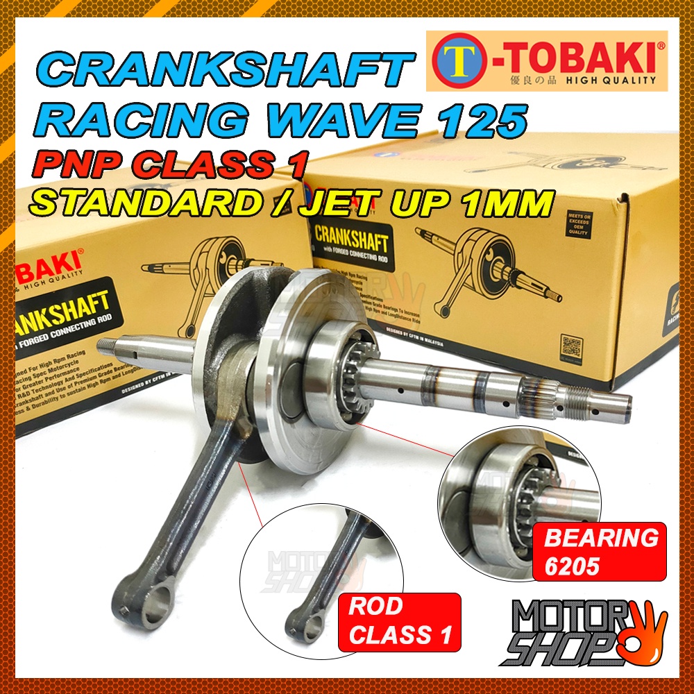 TOBAKI RACING CRANKSHAFT EX5 /DREAM W100 / CLASS 1 ( WAVE125 MODIFY