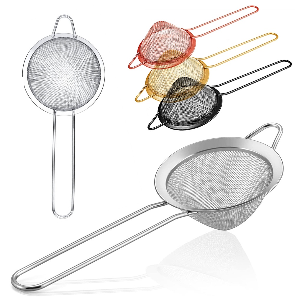 304 Stainless Steel Mesh Strainer Fine Tea Strainer with Long Handle