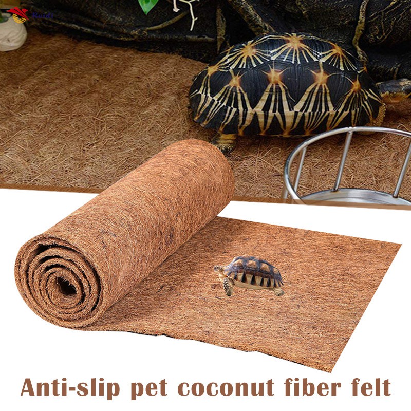 Reptile Carpet Coconut Fiber Tortoise Carpet Mat for Pet Terrarium