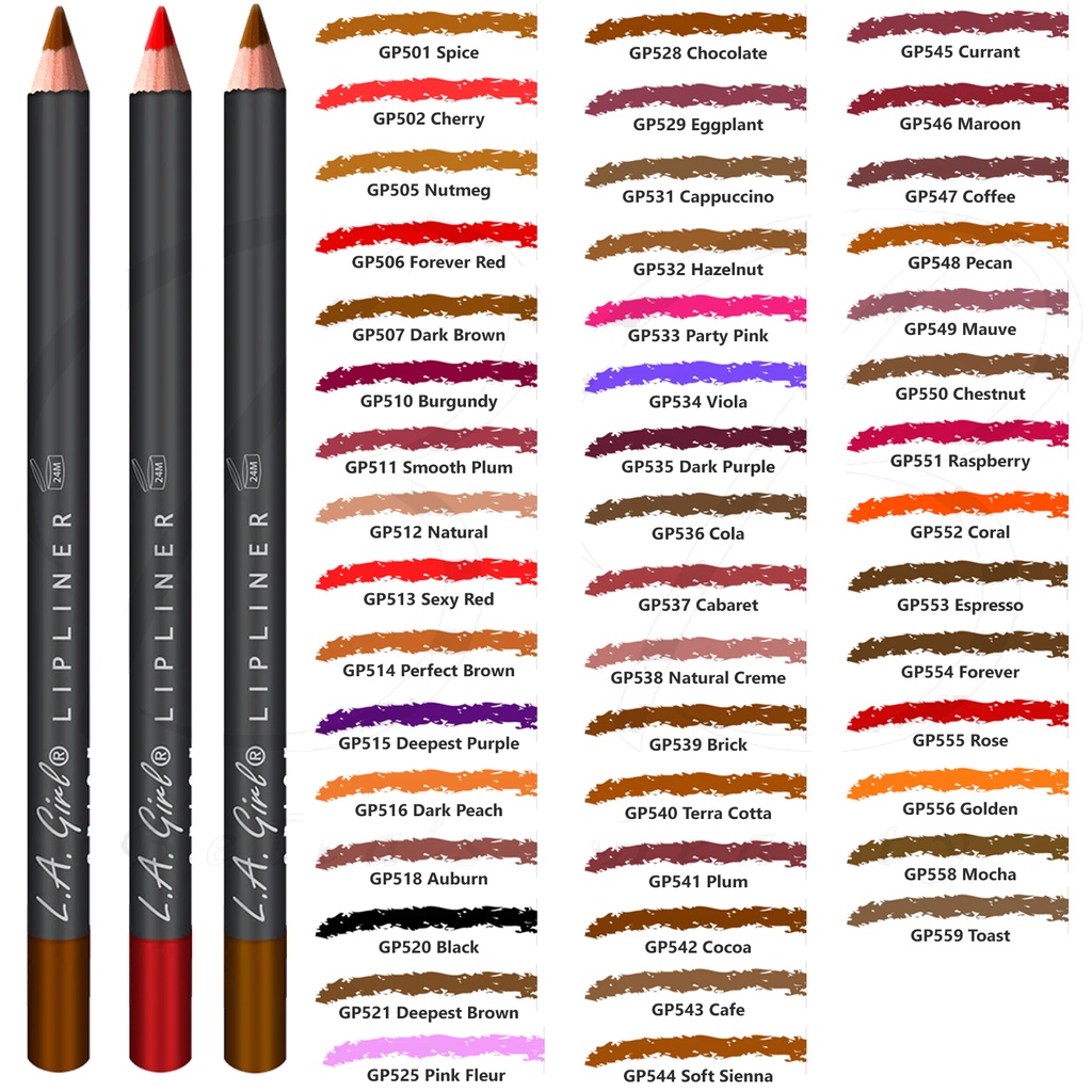 {48 Shades Available} L.A. Girl LA Girl Lip Liner Shopee Singapore