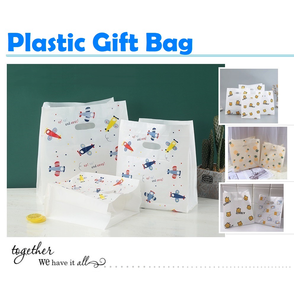 [10 PCS/SET] SG Stock Plastic Gift Bag Party Birthday Gift Bag