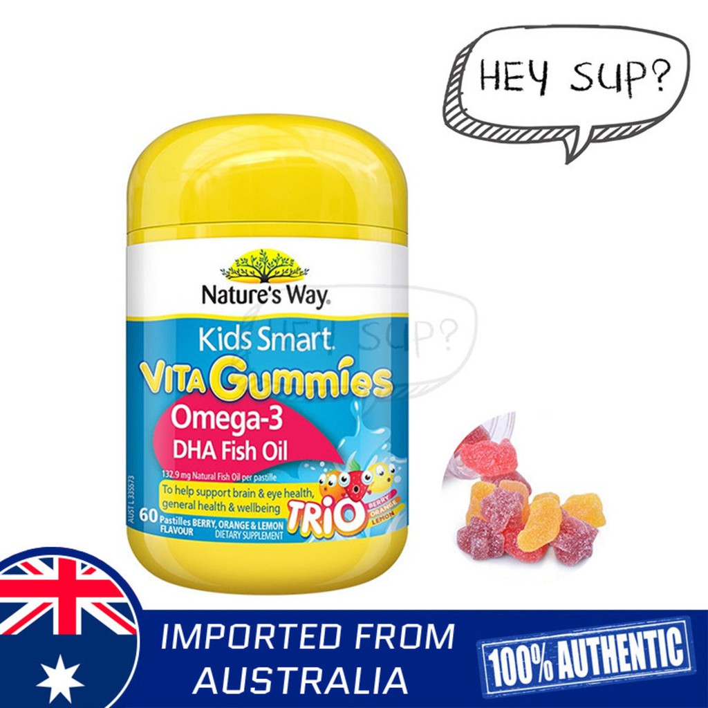 Nature's Way Kids Smart Vita Gummies Omega3 DHA Fish Oil 60 Gummies
