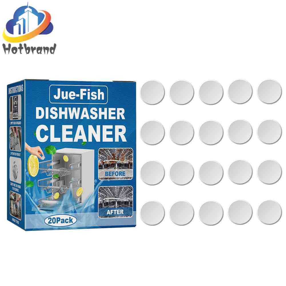 20x Dishwasher Washing Machine Cleaner Tablet Household Kitchen Dish