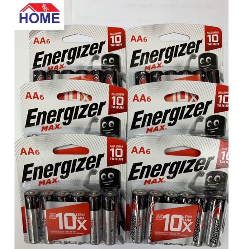 [Bundles Deal] 6 x Energizer Max AA /AAA Alkaline Batteries (6pcs per pack) Shopee Singapore