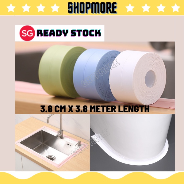 Waterproof Tape Gap Seal Self Adhesive AntiMold Kitchen Bathroom Sink 3.8cm Width Shopee