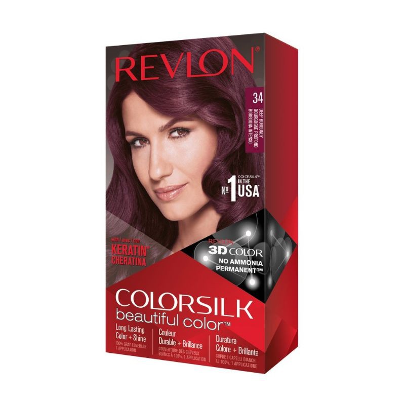 Revlon Colorsilk Hair Color Hair Paint Deep Burgundy 034 Shopee