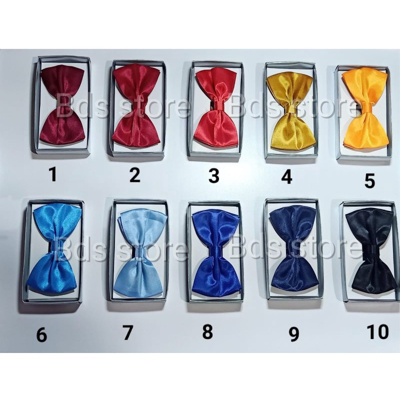 Adult Bow Tie Bowtie Plain Satin Adjustable Shopee Singapore