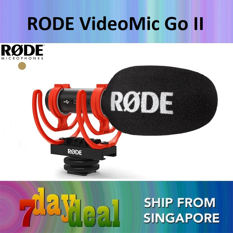 RODE VideoMic GO II Lightweight Analog / USB Camera Mount Directional Microphone