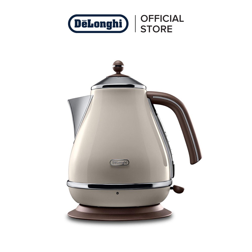De'Longhi Icona Vintage Electric Kettle (Beige/Black/Green) 1.7L
