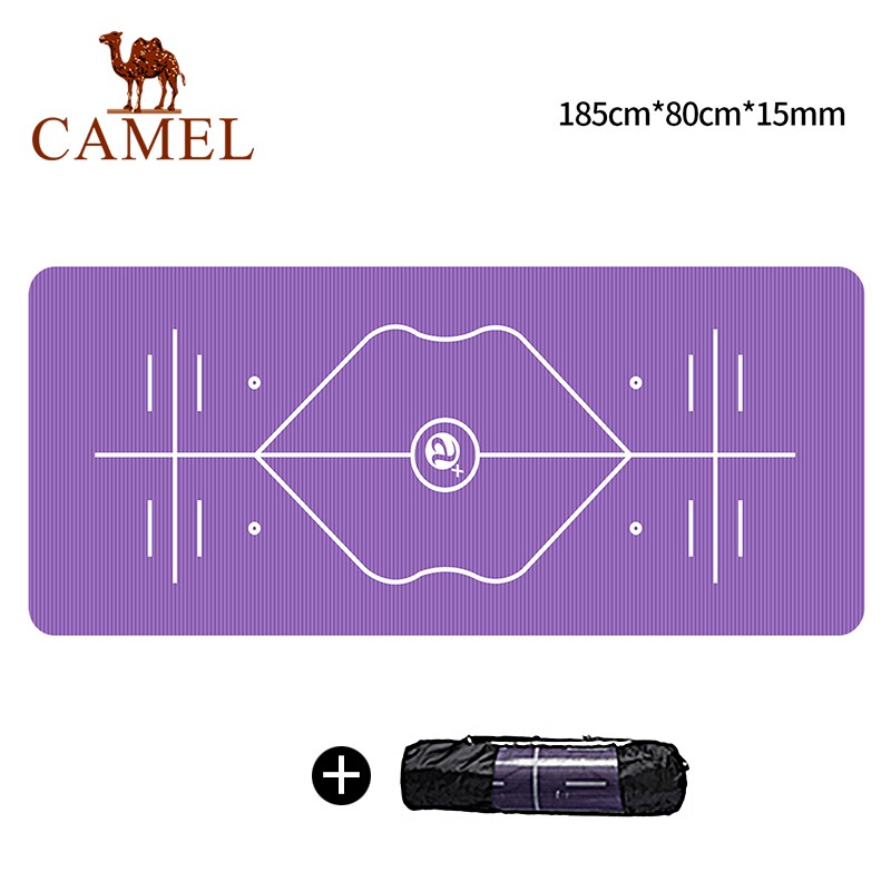 CAMEL sports thicken 1.5cm nonslip NBR yoga mat fitness pilates mat