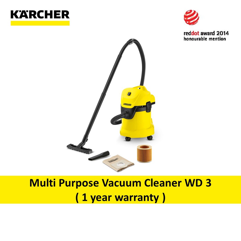 Karcher Multi Purpose Energy Efficient Vacuum Cleaner with 17 litres container WD 3 Shopee