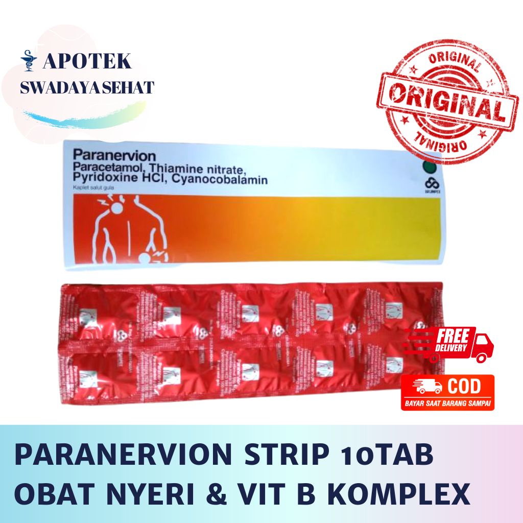 Paranervion Strip Paracetamol Vitamin B Complex Anti Tingling Nerve Pain Shopee Singapore