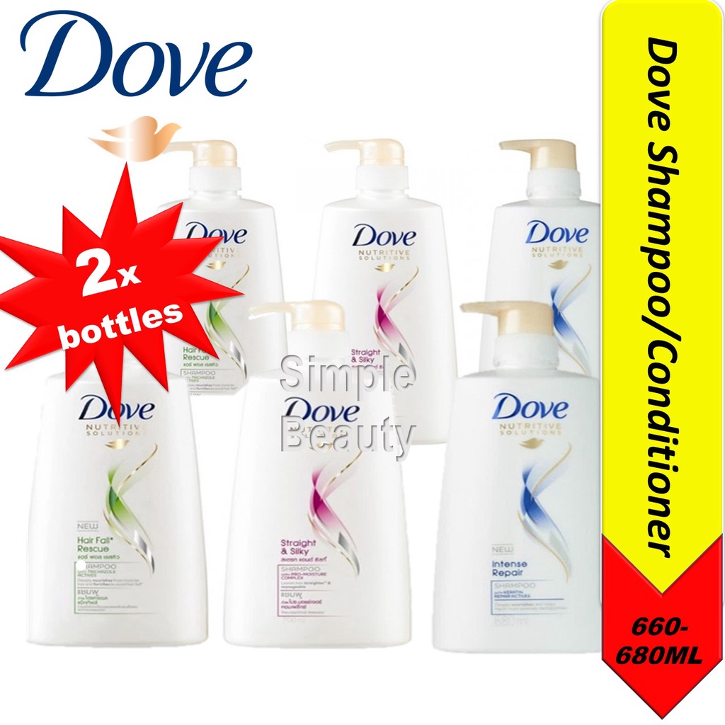 Dove Shampoo / Conditioner, 660ml680ml [Bundle 2 Bottles] Shopee