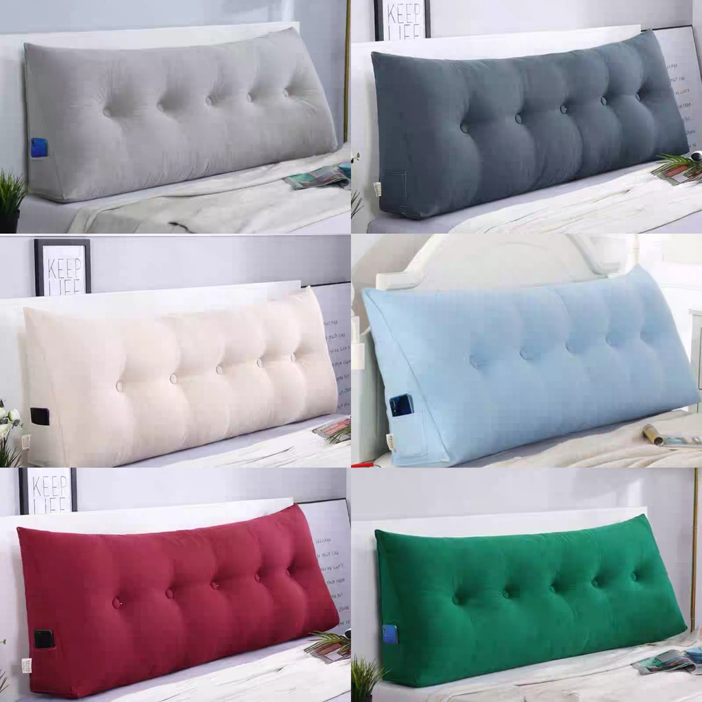 Bedside cushion triangle twoseater sofa large back cushion soft package tatami bed long pillow