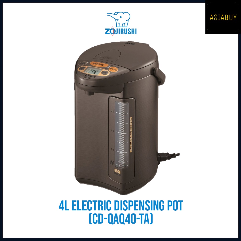 ZOJIRUSHI 4L Electric Dispensing Pot (CDQAQ40TA) Shopee Singapore
