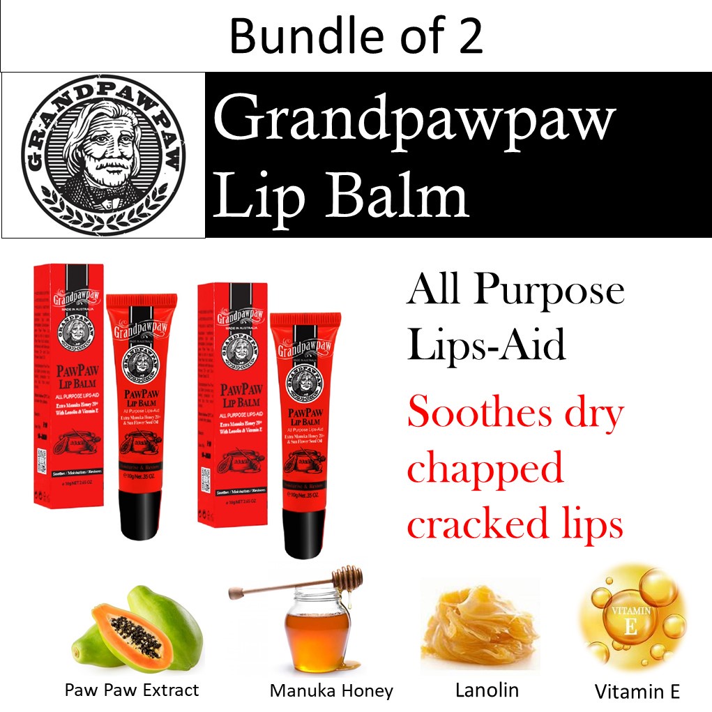 [Bundle of 2] Grandpawpaw Paw Paw Lip Balm 10g Shopee Singapore